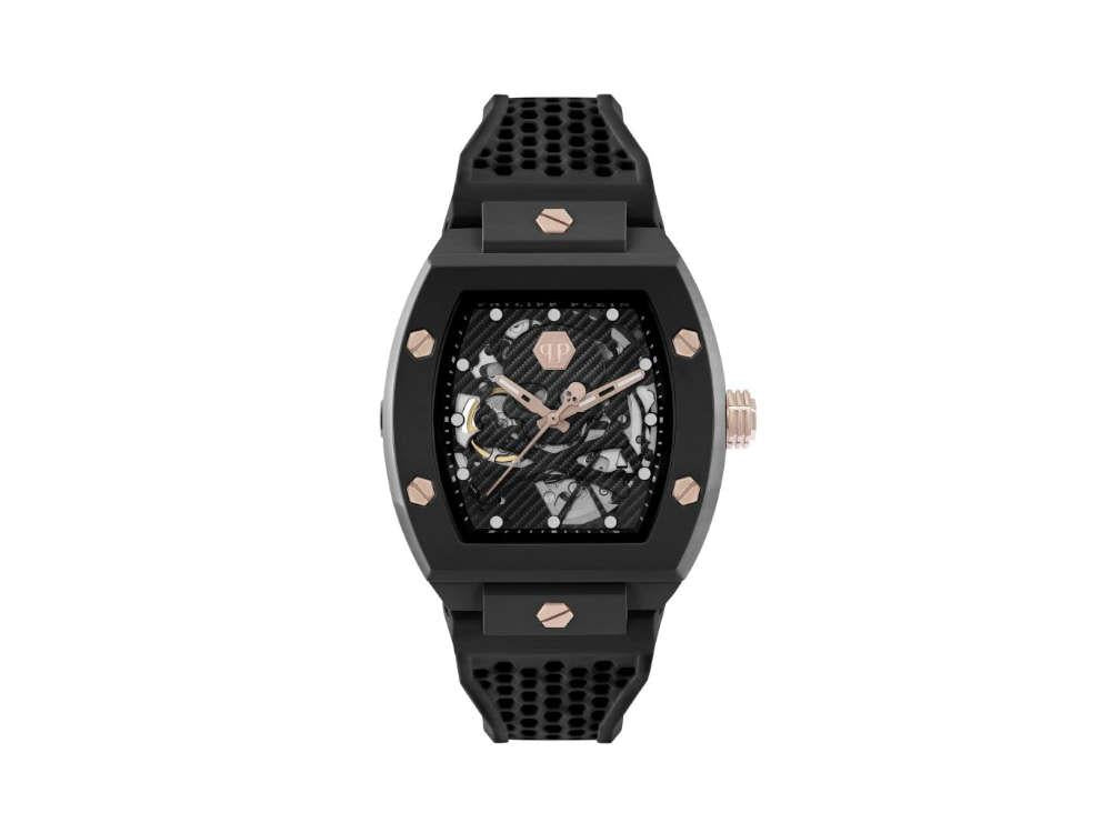 Montre Automatique Philipp Plein The Skeleton Ecoceramic, Noir, 44 mm, PWVBA0523