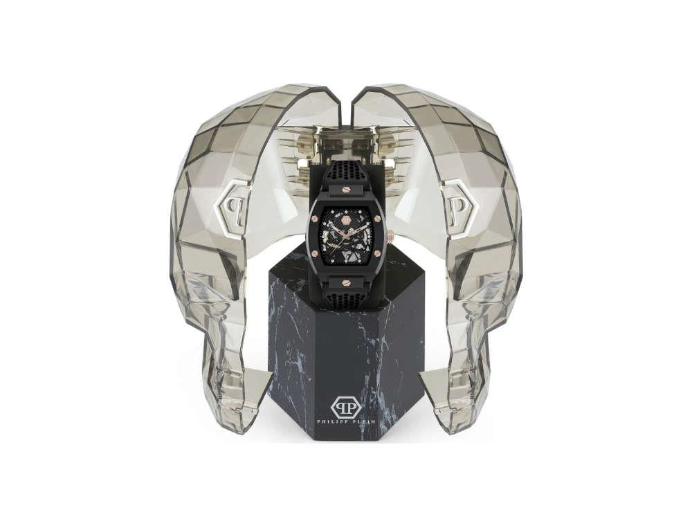 Montre Automatique Philipp Plein The Skeleton Ecoceramic, Noir, 44 mm, PWVBA0523