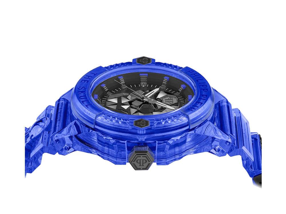 Montre à Quartz Philipp Plein The Skull Synthetic, Noir, 44 mm, PWWAA0323