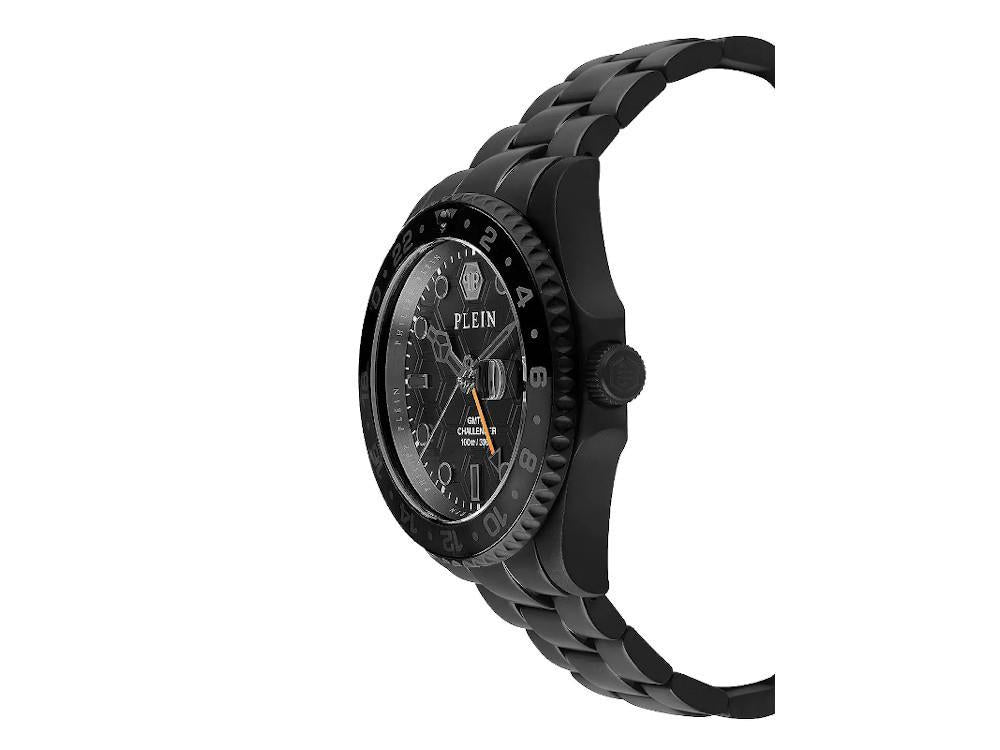 Montre à Quartz Philipp Plein GMT-I Challenger, PVD, Noir, 44 mm, PWYBA0923