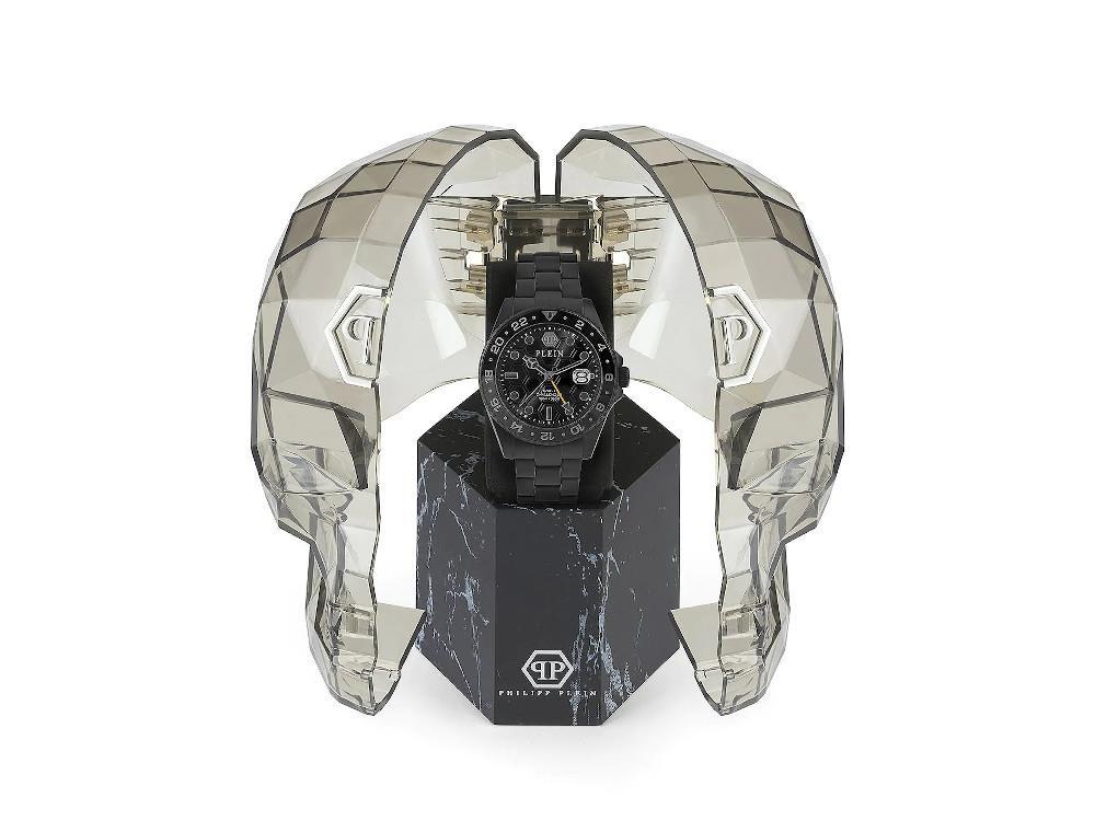 Montre à Quartz Philipp Plein GMT-I Challenger, PVD, Noir, 44 mm, PWYBA0923
