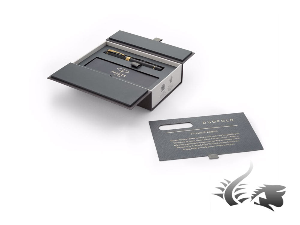 Stylo Plume Parker Duofold Centennial, Resine Précieuse, Attributs Or