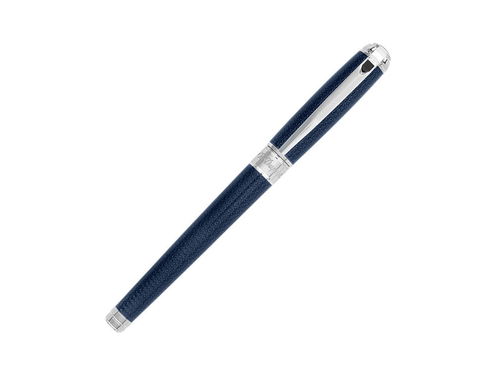 Stylo Plume S.T. Dupont New Line D Medium, Laque, Bleu, Guilloche