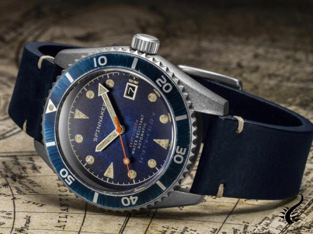 Montre Automatique Spinnaker Wreck, Bleu, 44 mm, 20 atm, SP-5089-02
