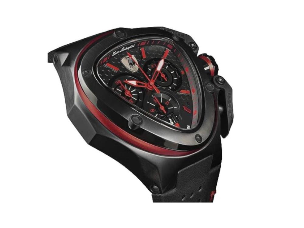 Montre à Quartz Tonino Lamborghini Spyder X Red, Noir, 53 mm, Chronographe, T9XA