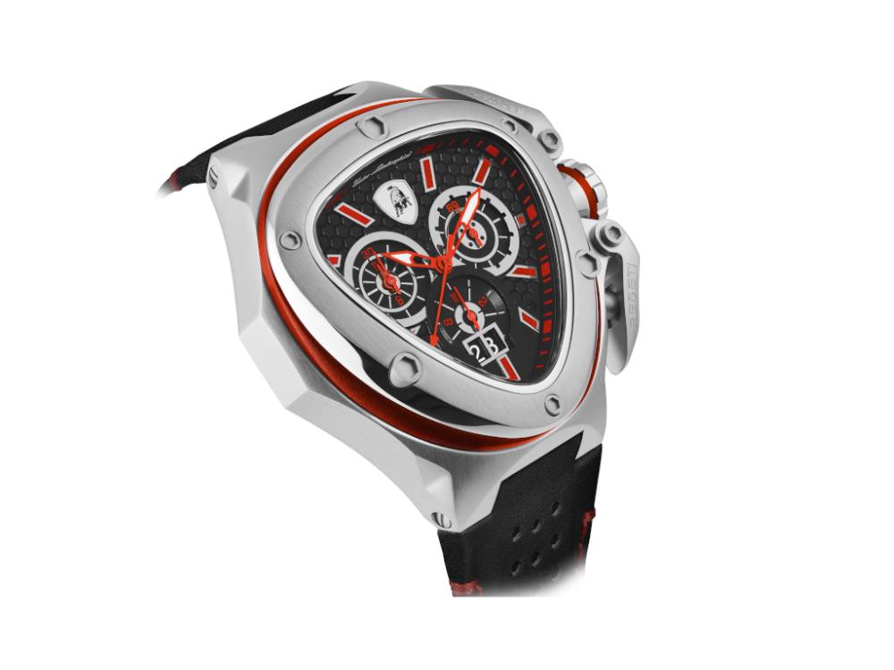 Montre à Quartz Tonino Lamborghini Spyder X Red SS, 53 mm, Chronographe, T9XA-SS