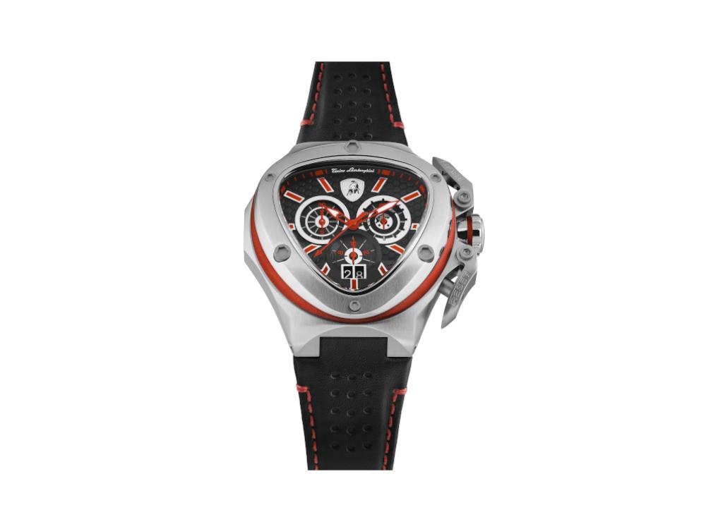 Montre à Quartz Tonino Lamborghini Spyder X Red SS, 53 mm, Chronographe, T9XA-SS