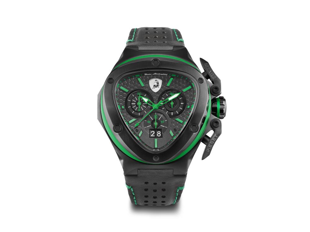Montre à Quartz Tonino Lamborghini Spyder X Green 53 mm, Chronographe, T9XF