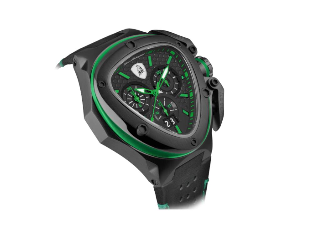 Montre à Quartz Tonino Lamborghini Spyder X Green 53 mm, Chronographe, T9XF
