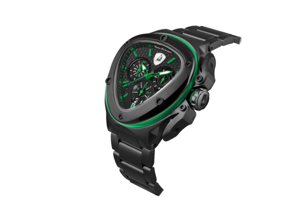 Montre à Quartz Tonino Lamborghini Spyder X Green, 53 mm, Chronographe, T9XF-B