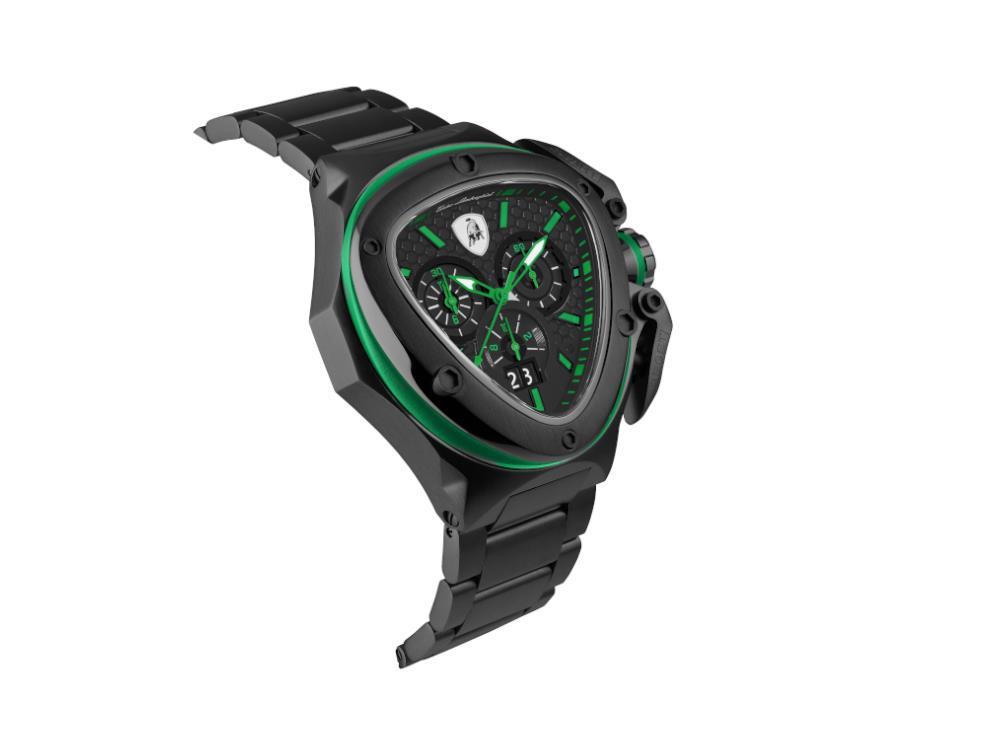 Montre à Quartz Tonino Lamborghini Spyder X Green, 53 mm, Chronographe, T9XF-B