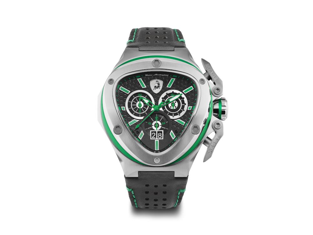 Montre à Quartz Tonino Lamborghini Spyder X Green SS, 53 mm, Chrono, T9XF-SS