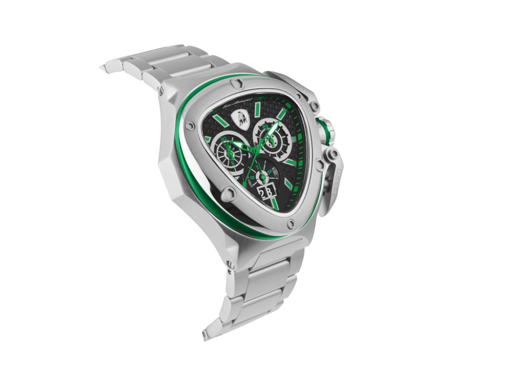 Montre à Quartz Tonino Lamborghini Spyder X Green SS, 53 mm, Chrono, T9XF-SS-B
