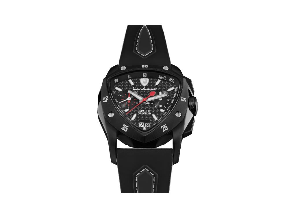 Montre à Quartz Tonino Lamborghini New Spyder Noir, 43 mm, Chrono, TLF-A13-5