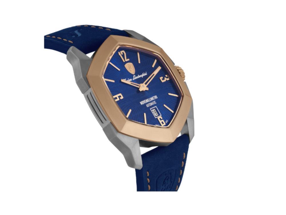 Montre Automatique Lamborghini Bleu Novemillimetri, Titane, 43 mm, TLF-T08-3