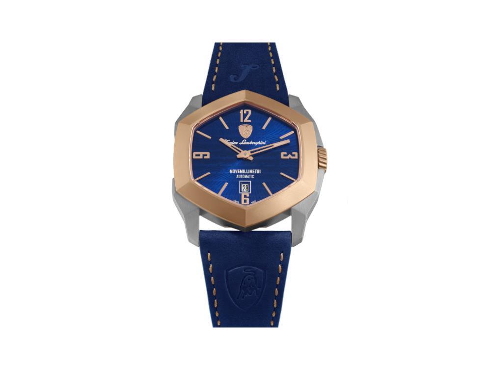 Montre Automatique Lamborghini Bleu Novemillimetri, Titane, 43 mm, TLF-T08-3
