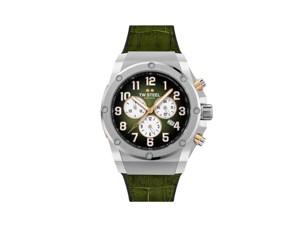 Montre à Quartz TW Steel Ace Genesis, Vert, 44 mm, Edition Limitée, ACE131