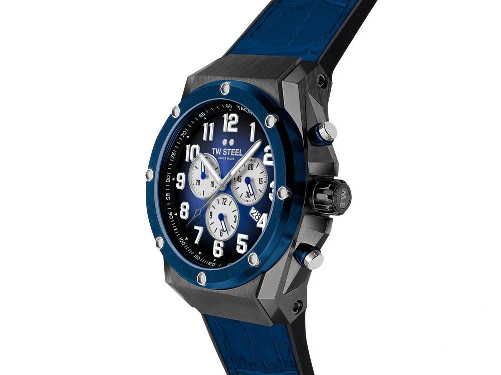 Montre à Quartz TW Steel Ace Genesis, Bleu, 44 mm, Edition Limitée, ACE134