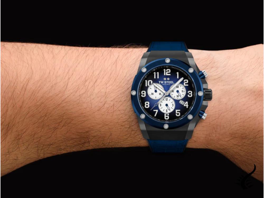 Montre à Quartz TW Steel Ace Genesis, Bleu, 44 mm, Edition Limitée, ACE134