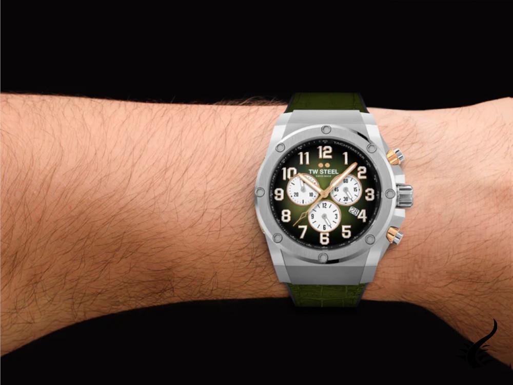 Montre à Quartz TW Steel Ace Genesis, Vert, 44 mm, Edition Limitée, ACE131