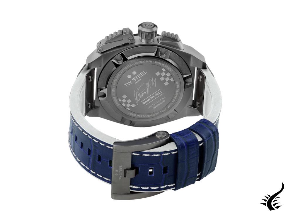 Montre à Quartz TW Steel Fast Lane, Blanc, 46 mm, Cuir, Éd. Limitée, TW1018