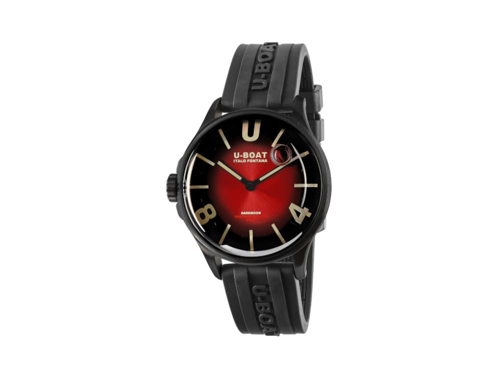 Montre à Quartz U-Boat Capsoil  Darkmoon Soleil, 40 mm, Rouge, 9501