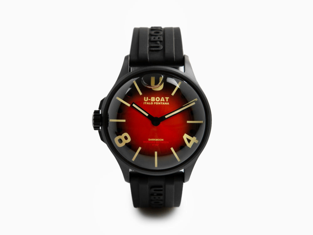 Montre à Quartz U-Boat Capsoil  Darkmoon Soleil, 40 mm, Rouge, 9501