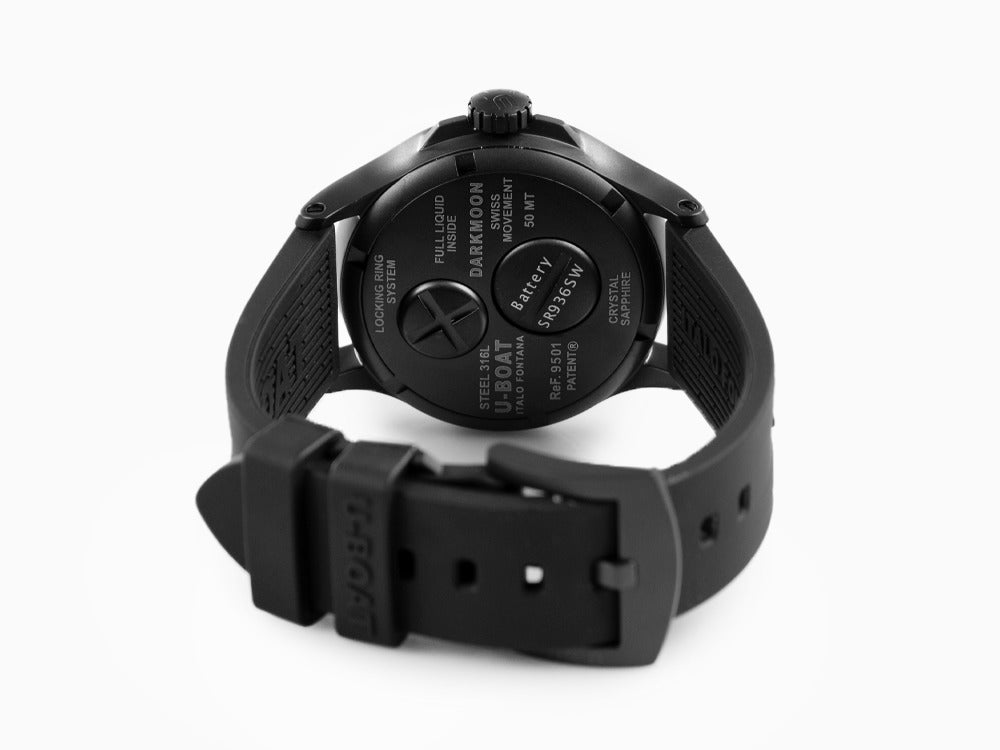 Montre à Quartz U-Boat Capsoil  Darkmoon Soleil, 40 mm, Rouge, 9501