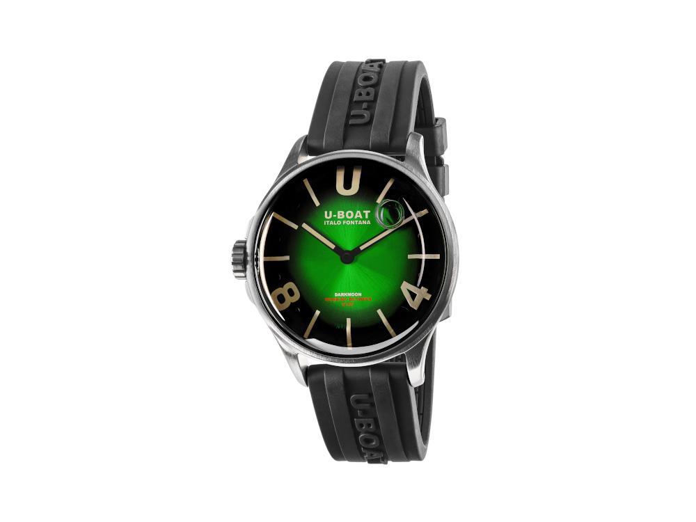 Montre à Quartz U-Boat Capsoil Darkmoon Soleil SS, 40 mm, Vert, 9502