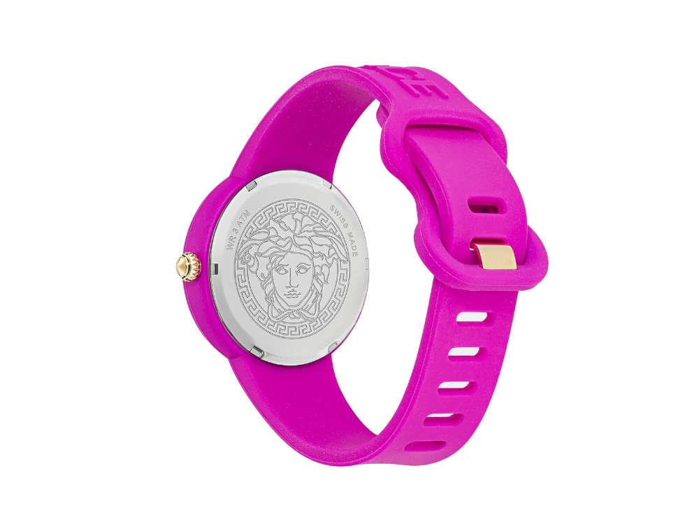 Montre à Quartz Versace Medusa Pop, Silicone, Rosa, 39mm, VE6G00323