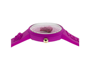Montre à Quartz Versace Medusa Pop, Silicone, Rosa, 39mm, VE6G00323