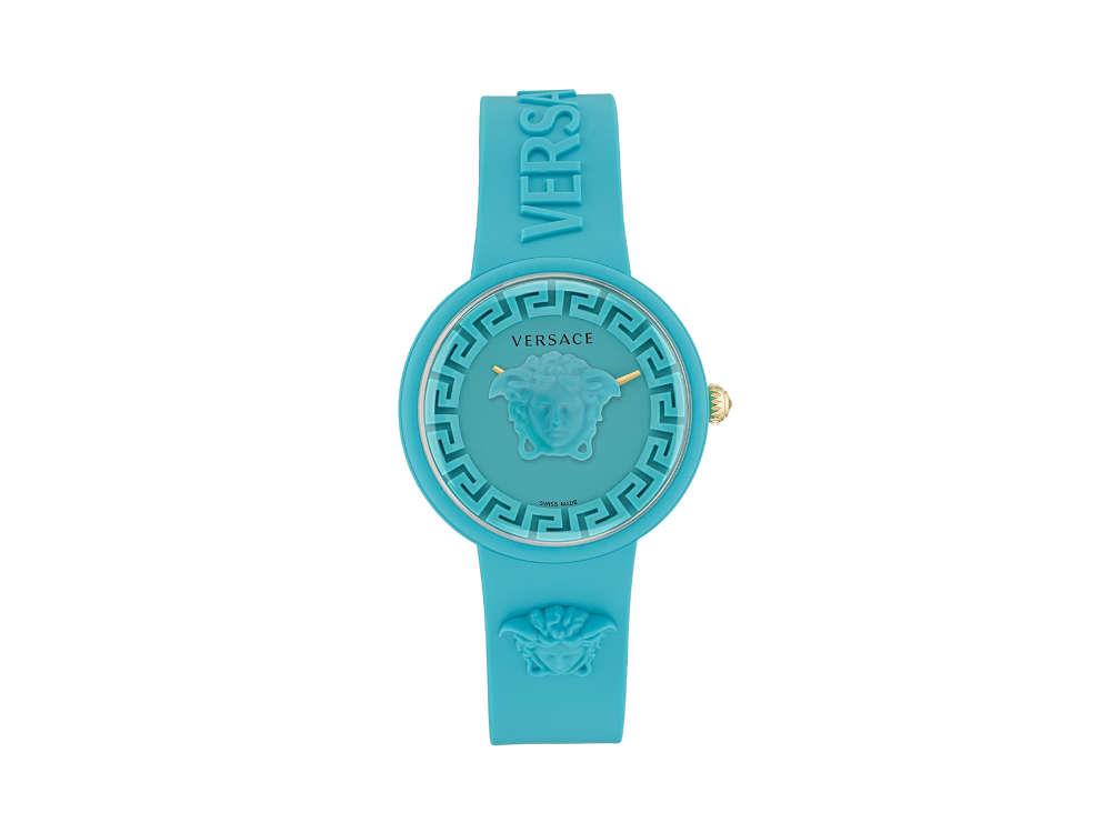 Montre à Quartz Versace Medusa Pop, Silicone, Turquoise, 39 mm, VE6G00423