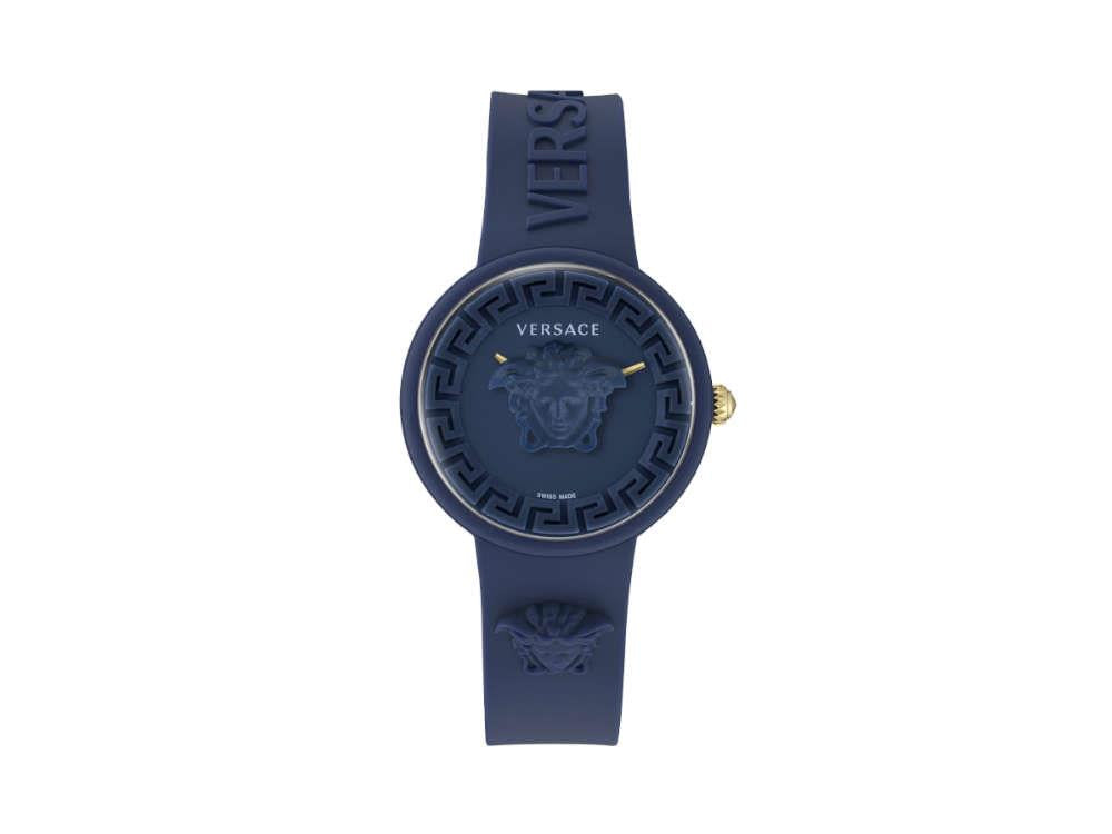 Montre à Quartz Versace Medusa Pop, Silicone, Bleu, 39 mm, VE6G00623
