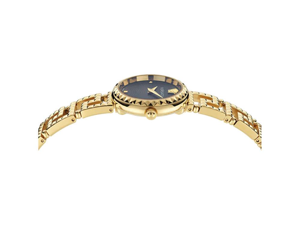 Montre à Quartz Versace Greca Goddess, PVD Or, Noir, 28 mm, VE7A00423