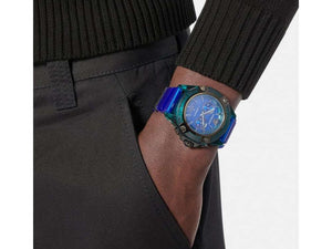 Montre à Quartz Versace Icon Active, Polycarbonate, Bleu, 44 mm, VEZ701122