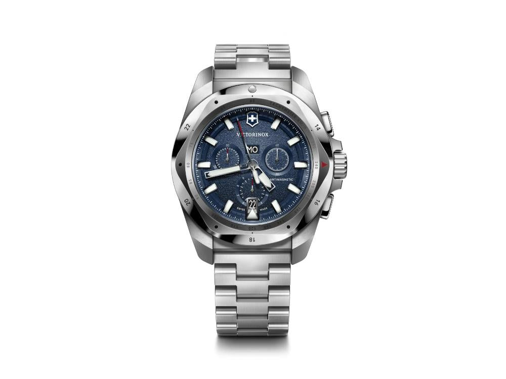 Montre à Quartz Victorinox I.N.O.X. Chrono, Bleu, 43 mm, V241985