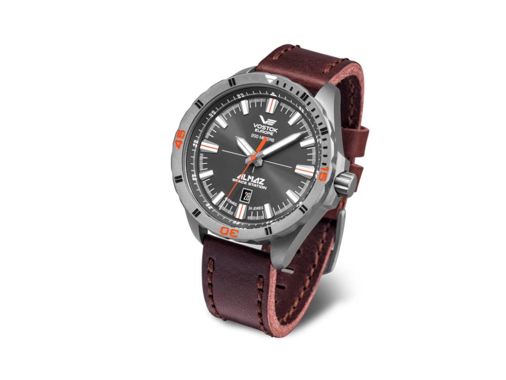 Montre Automatique Vostok Europe Almaz, Titane, Gris, 47 mm, NH35A-320H263