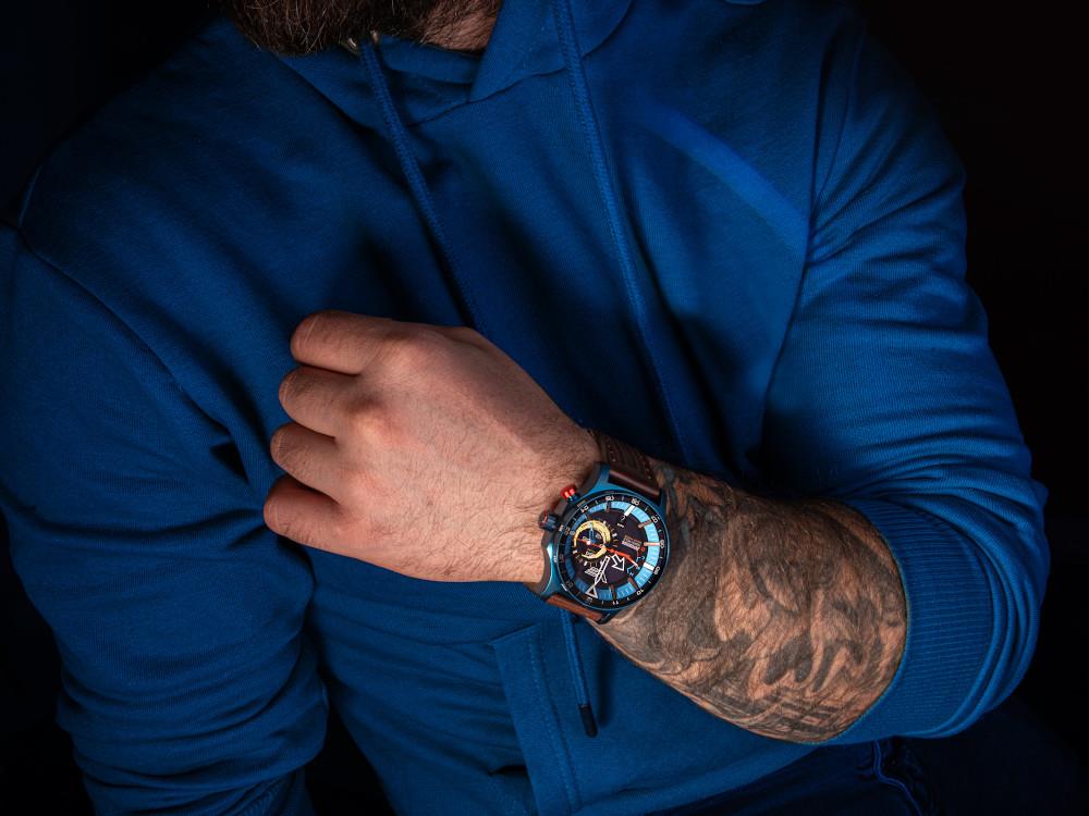 Montre Quartz Vostok Europe Expedition North Pole Polar Ice, Bleu, VS57-595D736