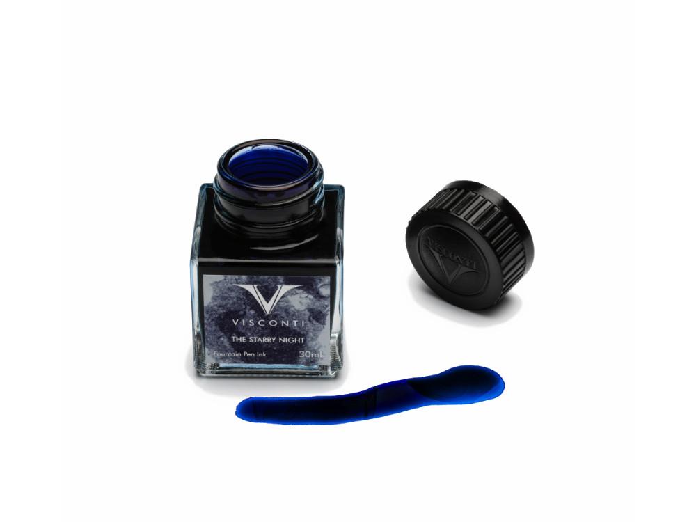 Encrier Visconti Starry Night, 30ml, Bleu, Verre, INKVG-30ML18