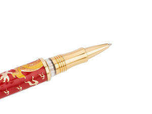 Roller Visconti Year of the Dragon, Argent, Rouge, Edition Limitée, KP48-01-RB