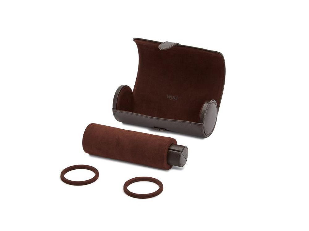 Étui WOLF Blake, 3 Montres, Marron, Cuir, 305006