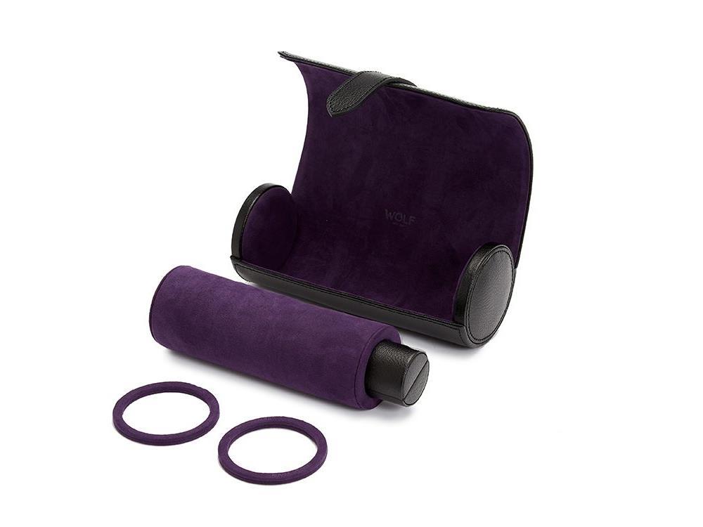 Étui WOLF Blake, 3 Montres, Noir, Cuir, 305028