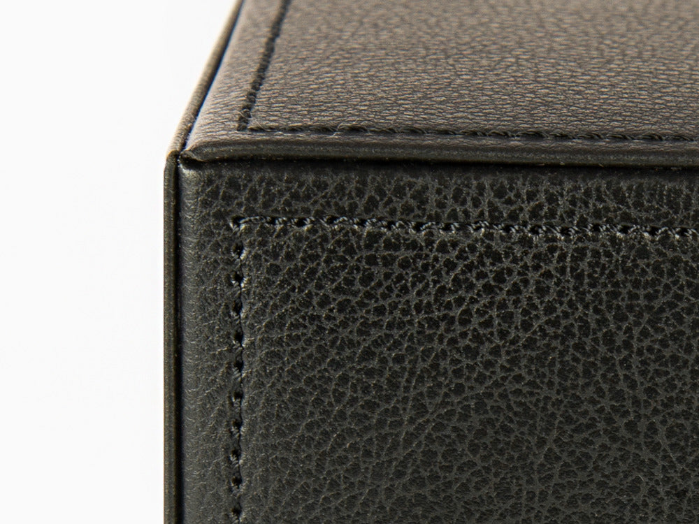 Remontoir WOLF Cub, 1 Montre, Noir, Cuir Vegan, 461103