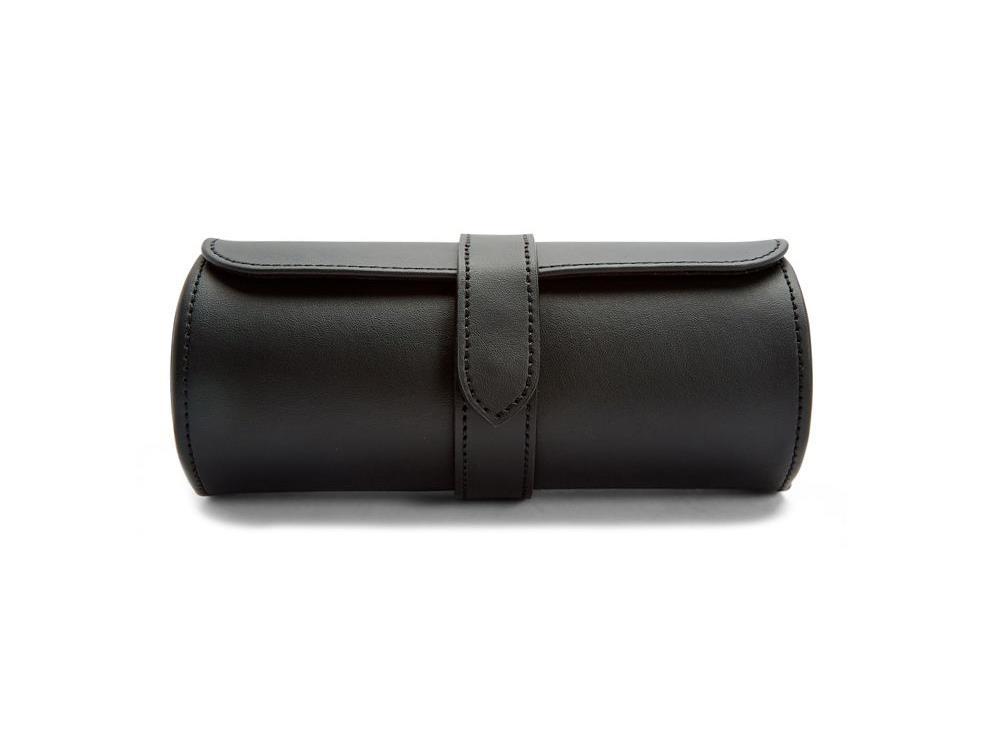 Étui WOLF Axis, 3 Montres, Noir, Cuir, 488403