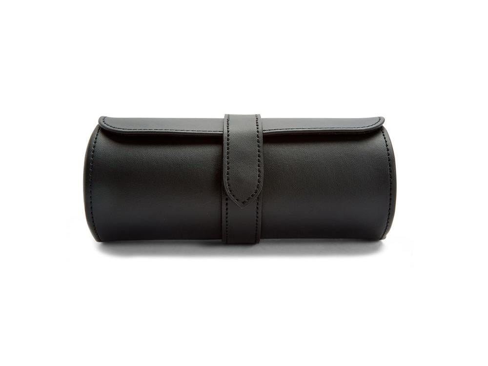 Étui WOLF Axis, 3 Montres, Noir, Cuir, 488403