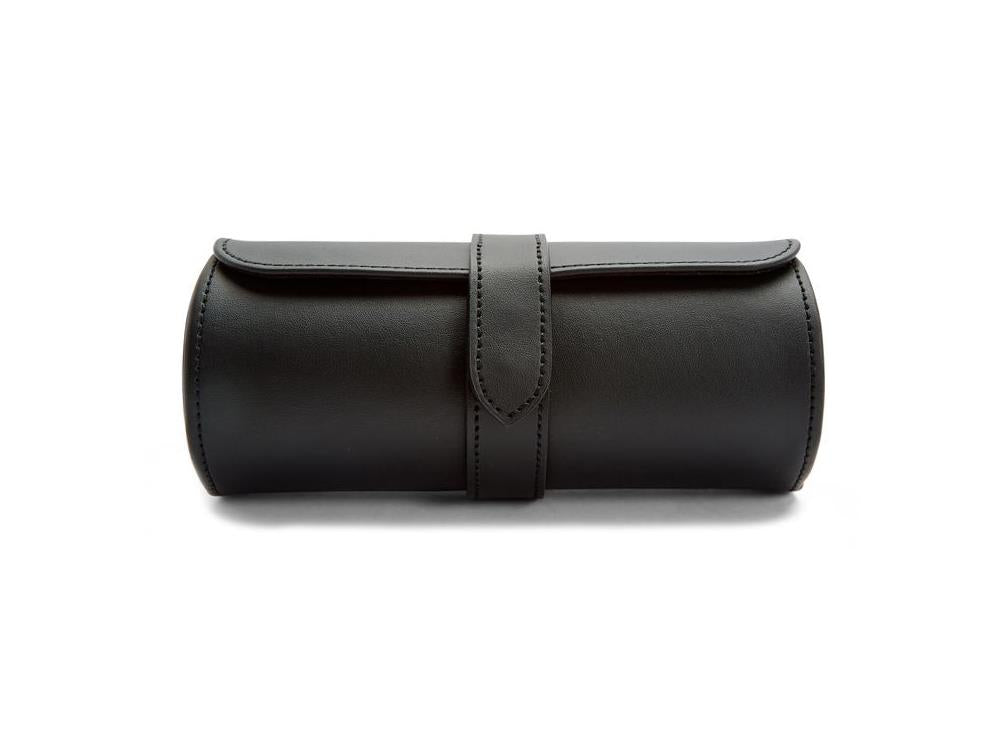 Étui WOLF Axis, 3 Montres, Noir, Cuir, 488416