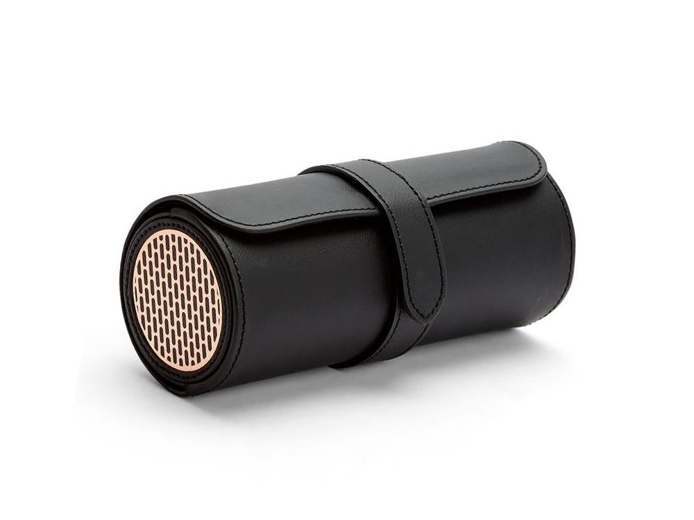 Étui WOLF Axis, 3 Montres, Noir, Cuir, 488416