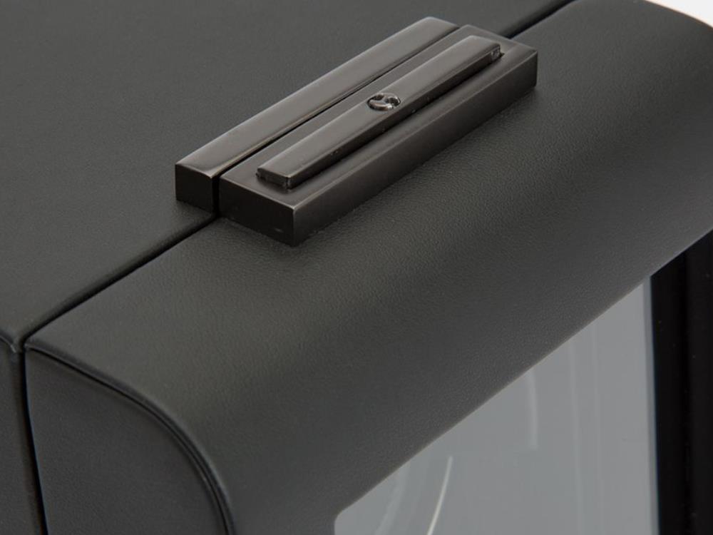 Remontoir WOLF Axis, 1 Montre, Noir, Cuir Vegan, 469103