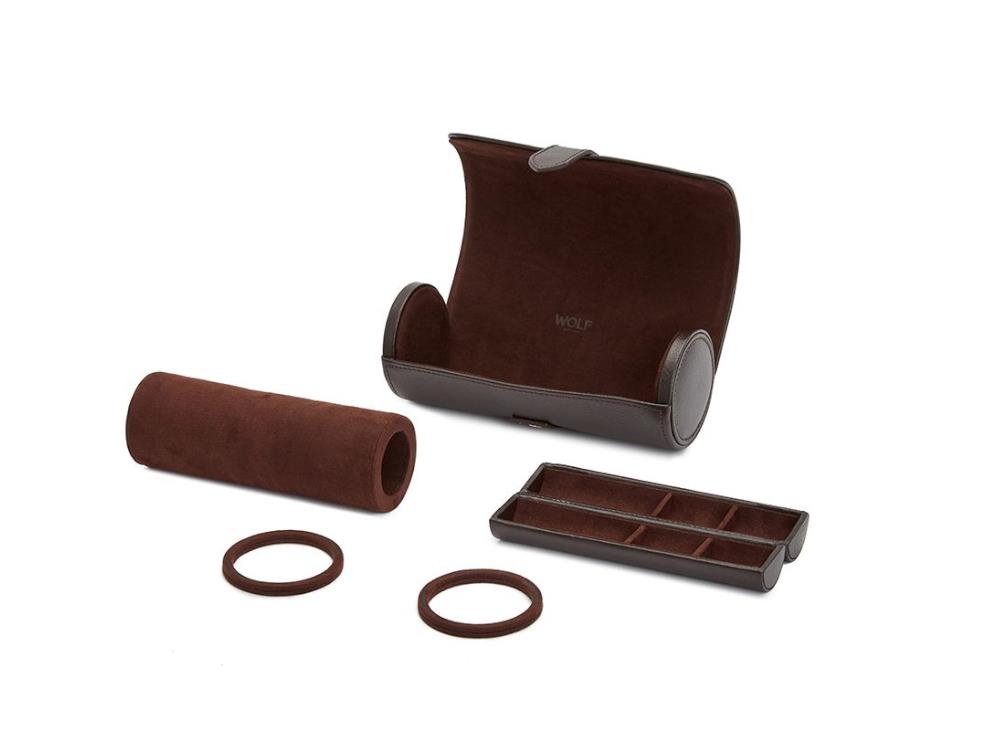 Étui WOLF Blake, 3 Montres, Marron, Cuir, 305006