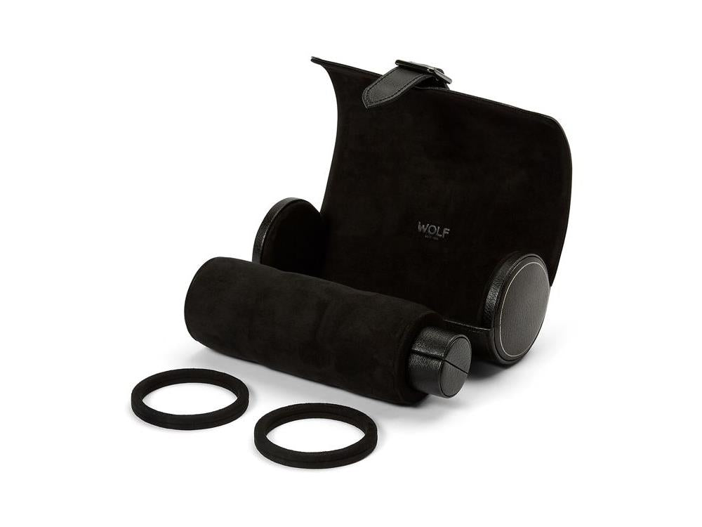 Étui WOLF British Racing, 3 Montres, Noir, Cuir, 792902